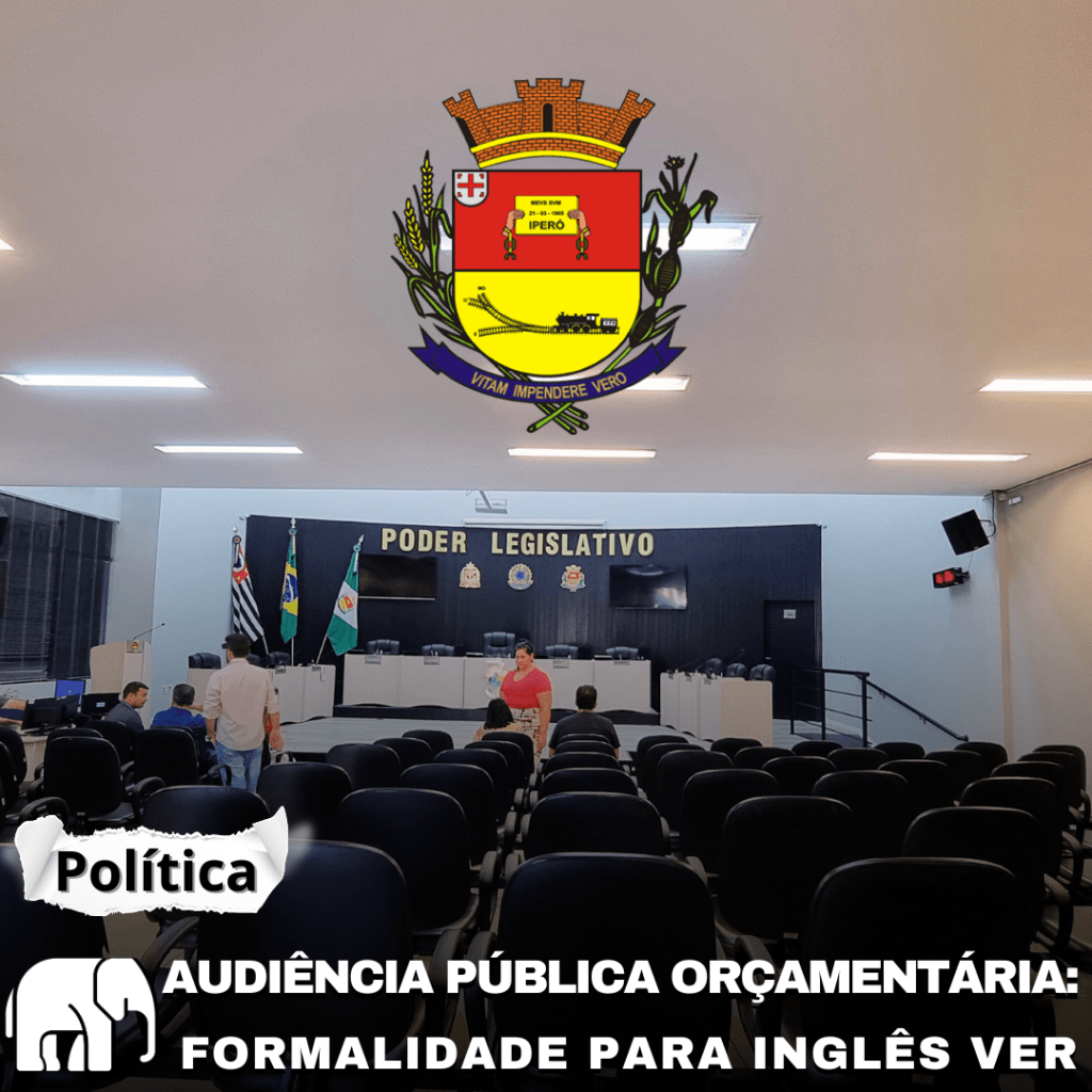 Audiência Pública do Orçamento 2025: formalidade para inglês&nbsp;ver.